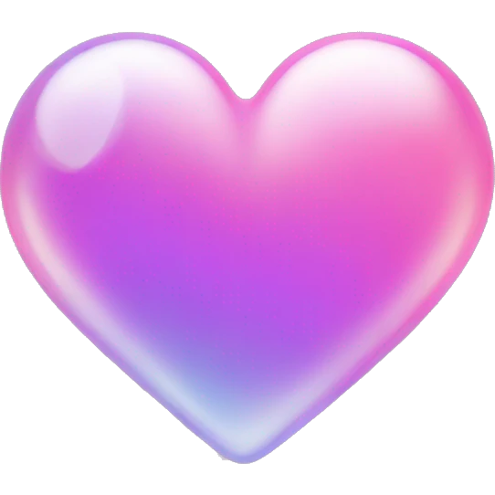 Heart shaped bubbles emoji