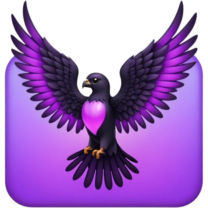 black wings with purple glow emoji