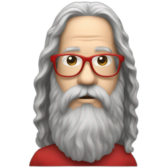 rick rubin with red-tinted and wire-rimmed glasses emoji