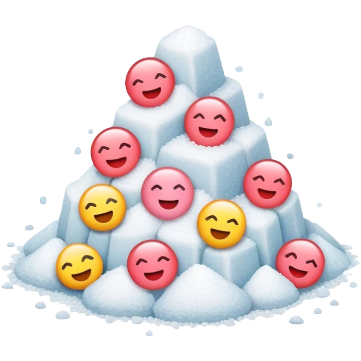 Blushing emojis with a pile of salt  emoji
