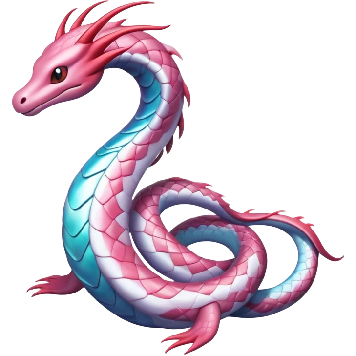 Ekans-Milotic-Dragonair-Fakémon-hybrid-creature (full body)  emoji