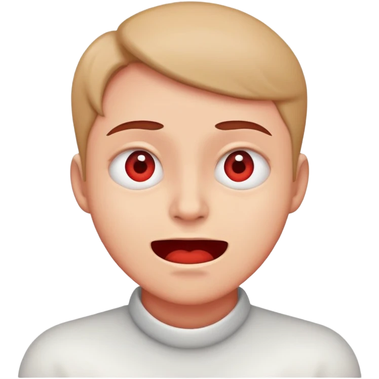 scared smiling, well being chocked  emoji
