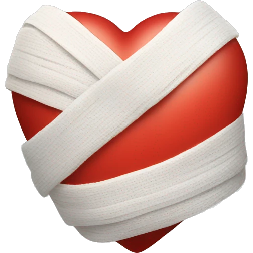 Bandaged red heart emoji