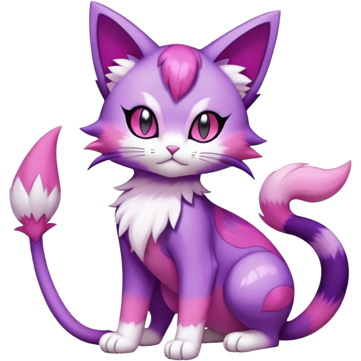 Liepard-Skitty-Delcatty-Pokémon-Fakémon-hybrid-creature (full body) emoji