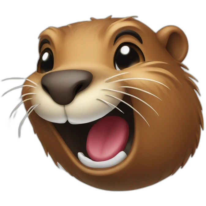 Beaver laughing emoji