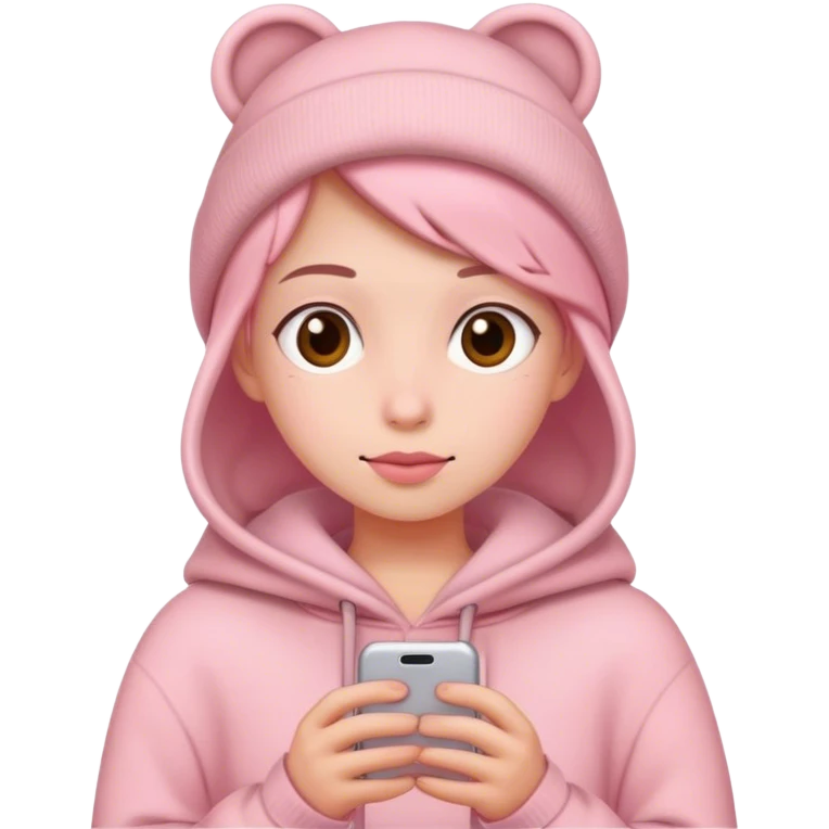 cute cozy pink emoji