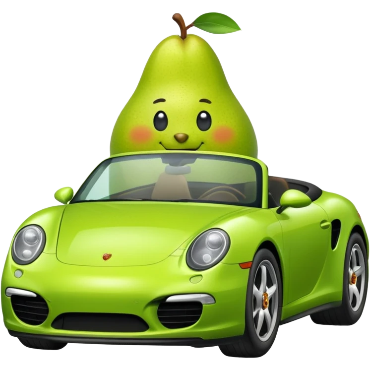 pear in a porshce emoji