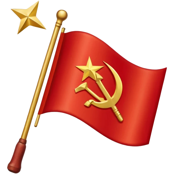 Soviet flag not on flagpole emoji