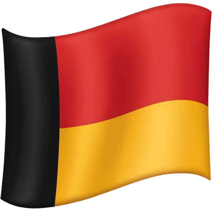 Bandera con colores, rojo, amarillo y negro, inspirada en Alemania emoji