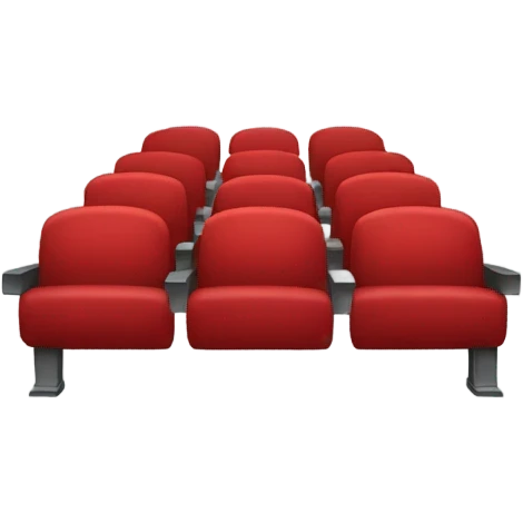  theater one red seat  front view emoji