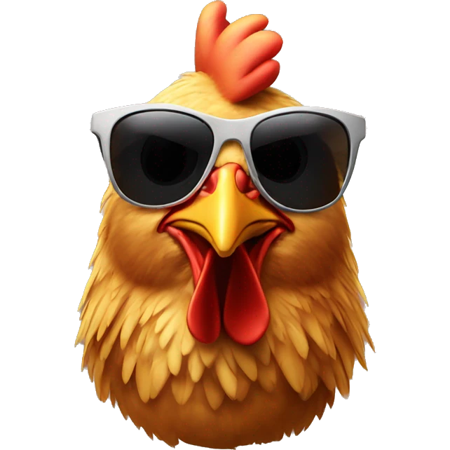 Chicken with sunglasses emoji