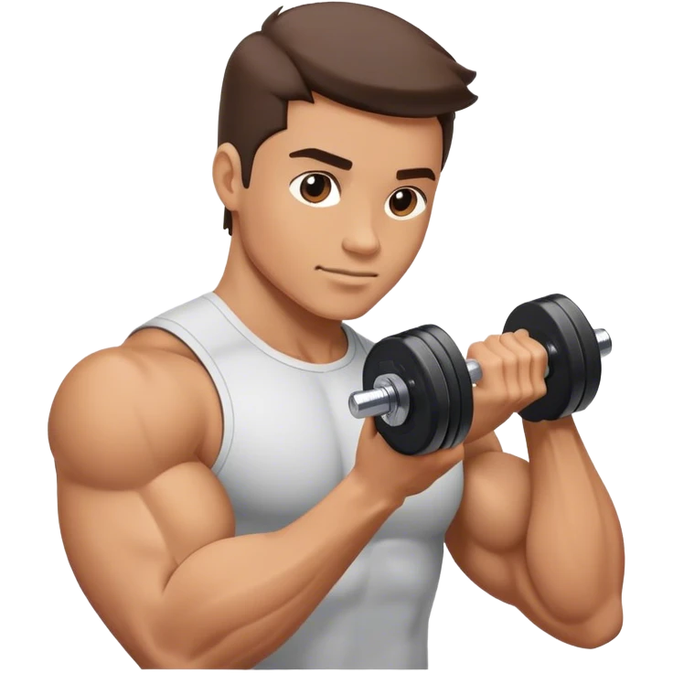 bicep side view holding a dumbbell emoji