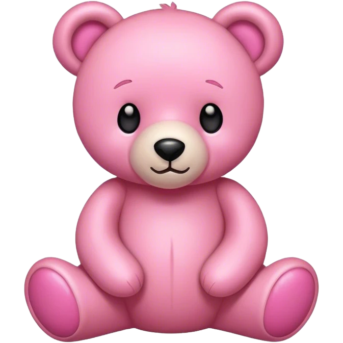 Pink cuddly teddy bear emoji