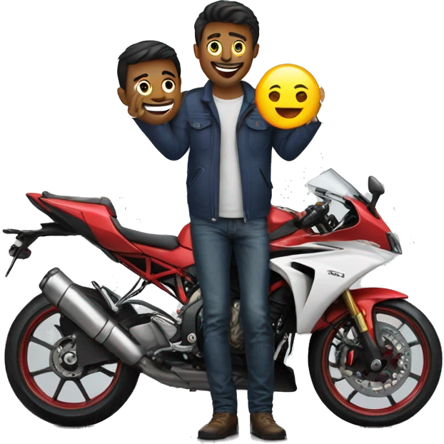 men hugging tvs rr310 bike emoji