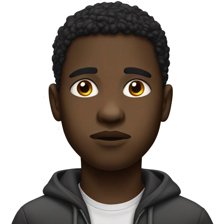 photorealistic young sad black man emoji