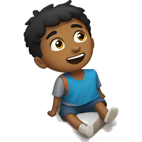 Boy on the ground emoji