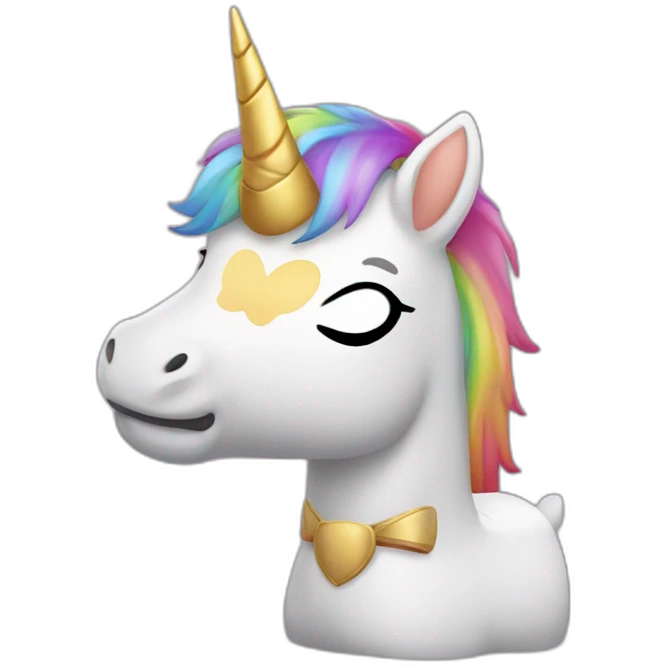chico disfrazado de unicornio kawai emoji