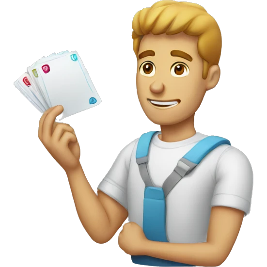 man paying upront emoji