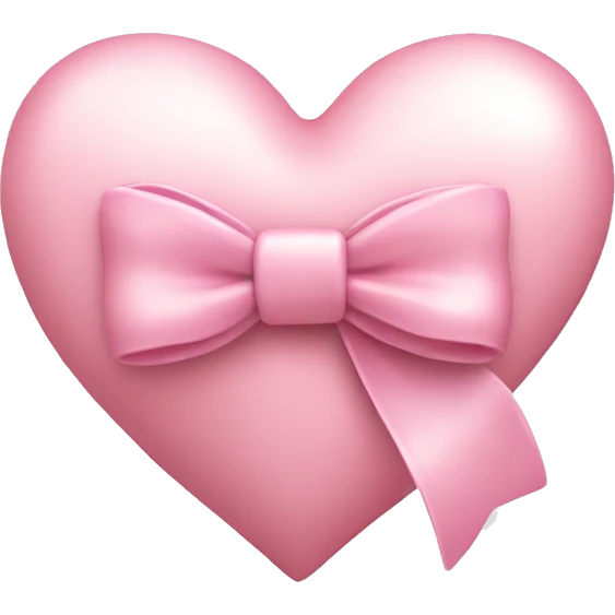 Light pink heart with bow emoji