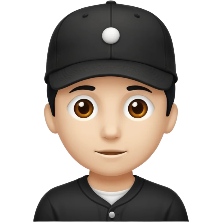 black baseball hat emoji