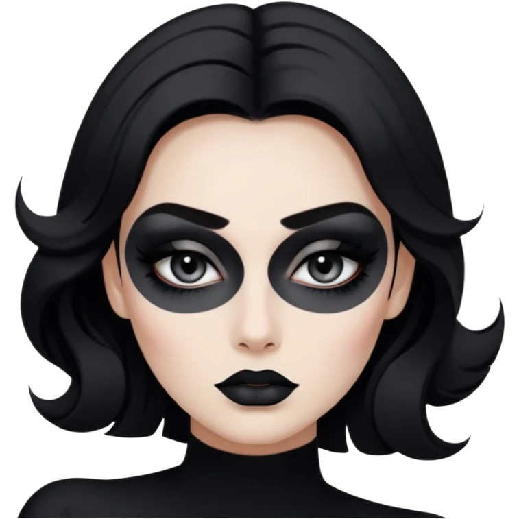 black and white makeup emoji