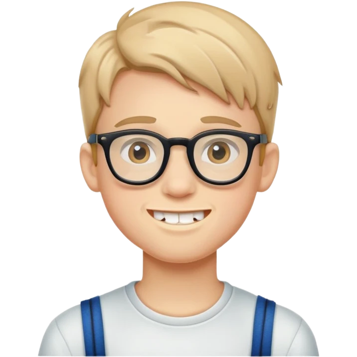 Boy with braces and glasses emoji