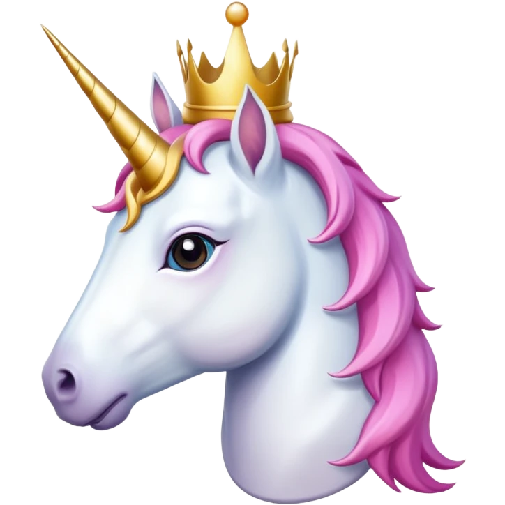 Unicorn with a crown  emoji