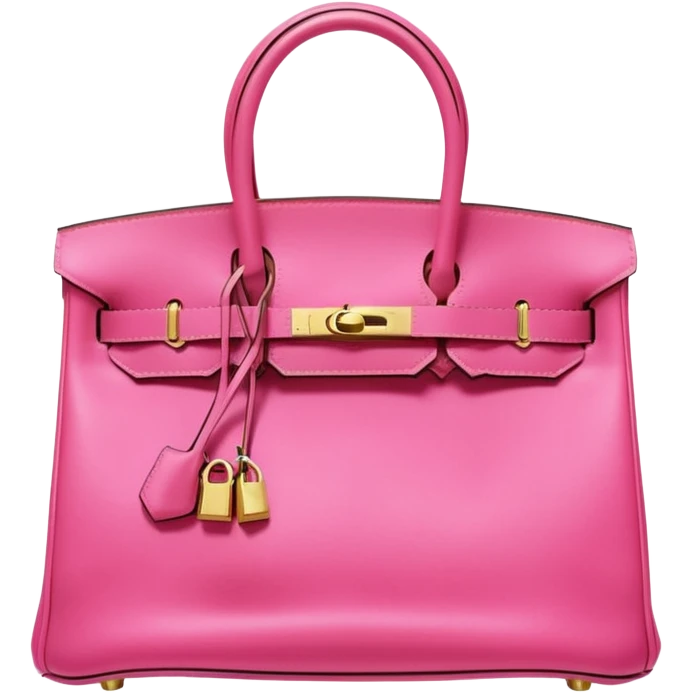 hermes birkin bright bubblegum pink bag gold hardware emoji