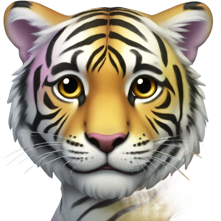 Rainbow tiger emoji