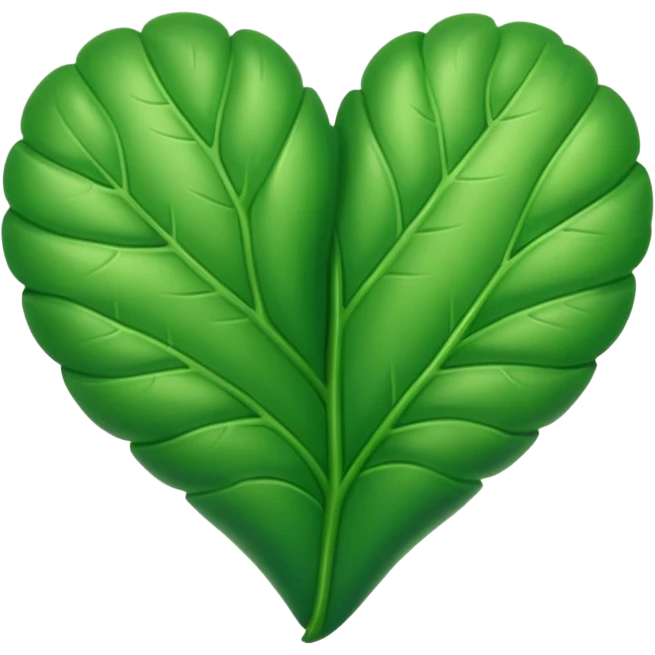 Heart leaf emoji