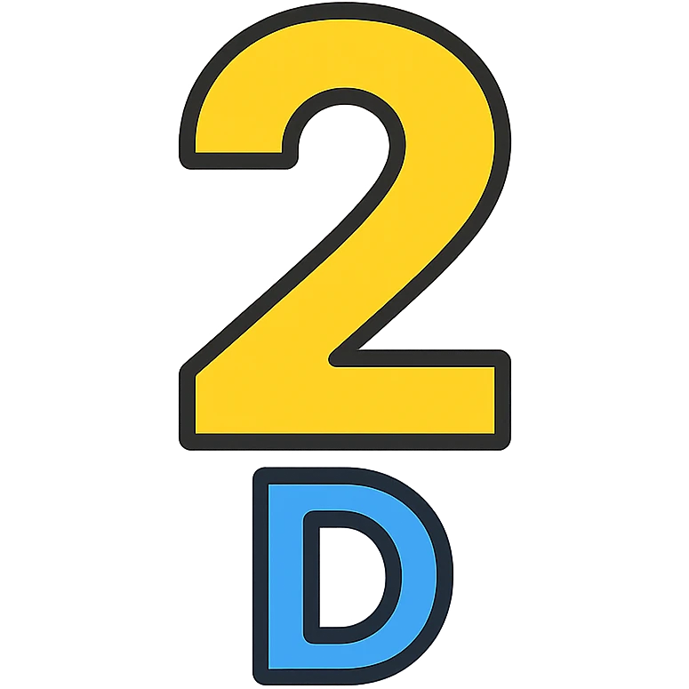 The number 2 with the letter D under it emoji