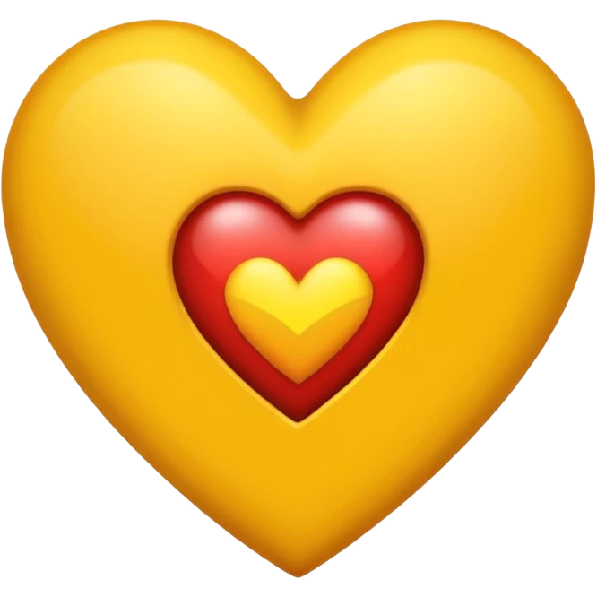 Un corazón amarillo con la letra G  emoji
