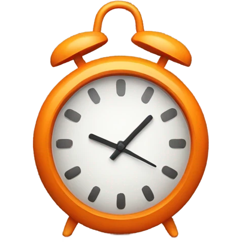 time orange emoji