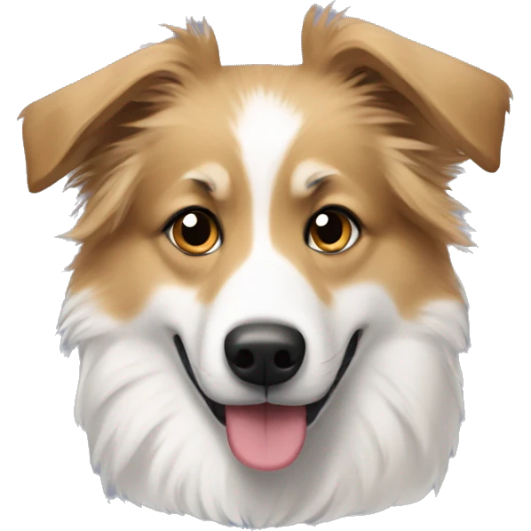 American Eskimo and Aussie Shepard mix emoji
