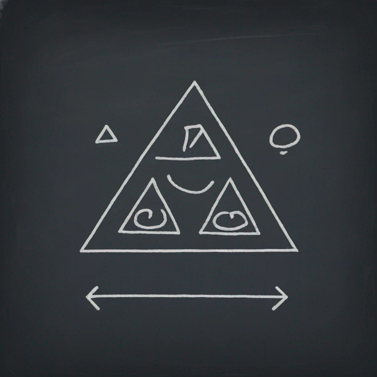 school blackboard with triangles written on it emoji