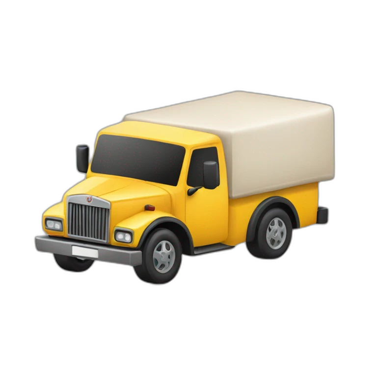 Señor conduciendo un camión emoji