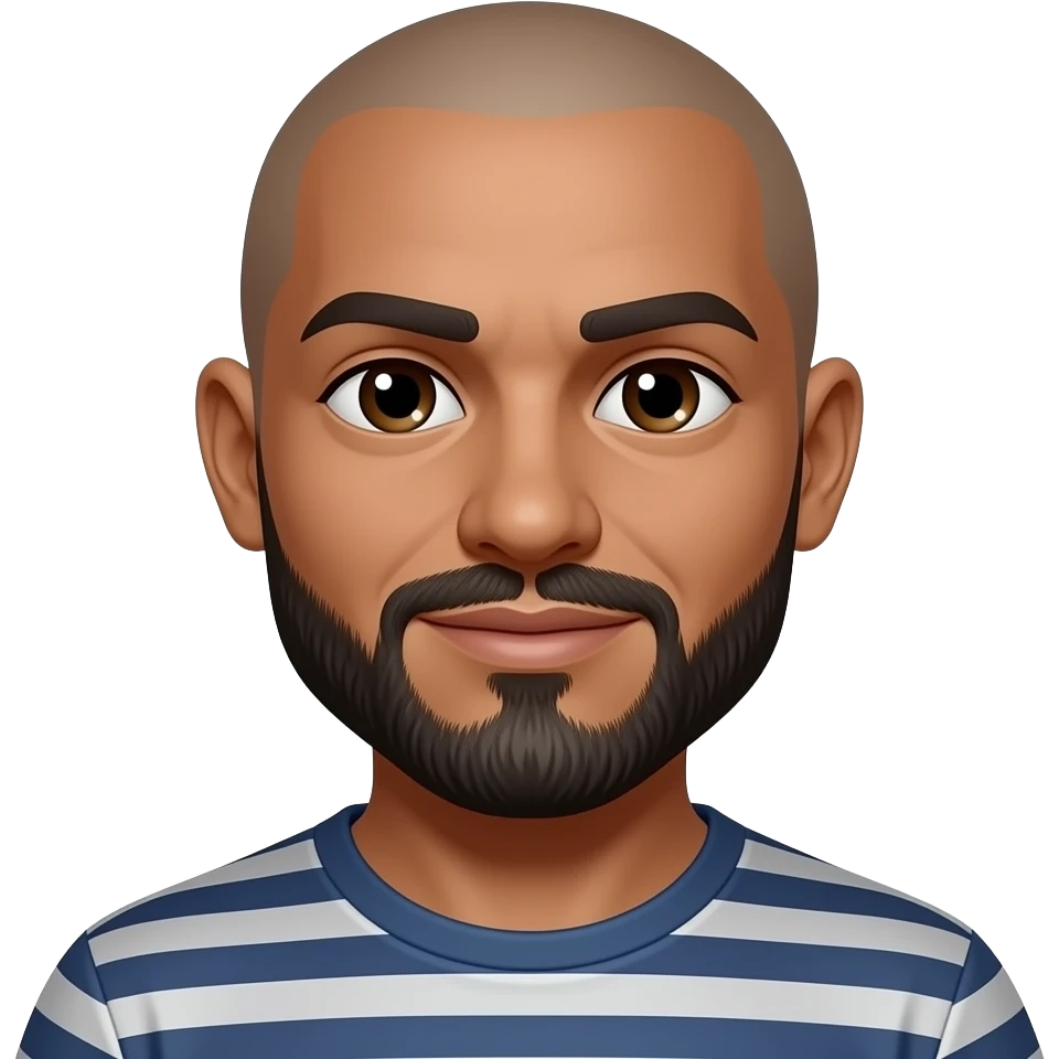 Bald dark skinned hispanic with a go t emoji