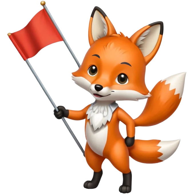 Fox with flag emoji