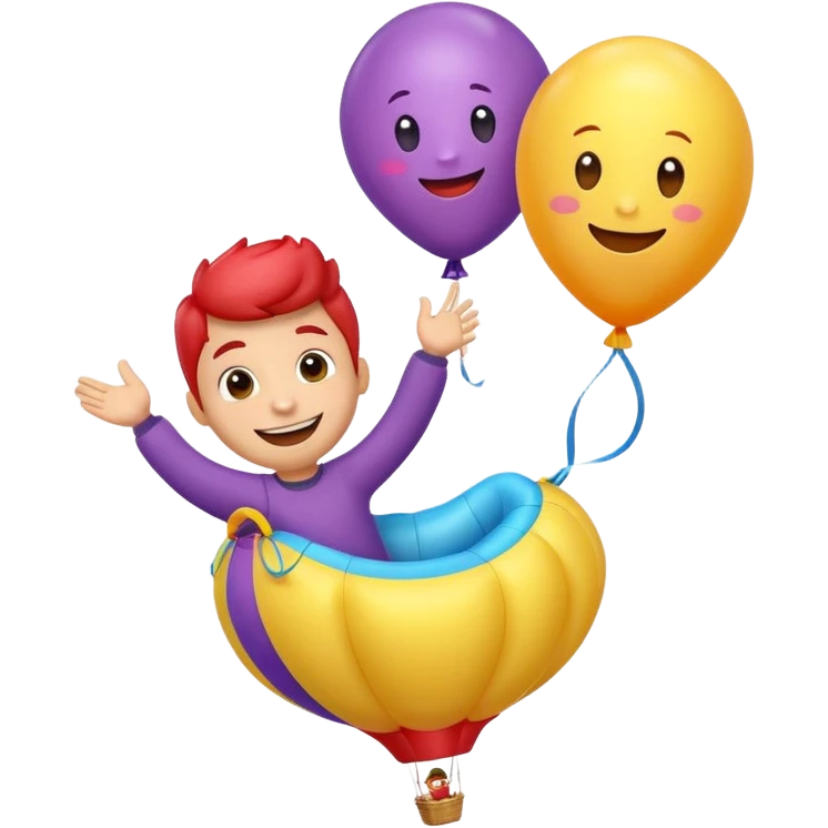 cartoon character on Balloon Float  emoji