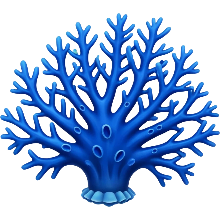 blue Coral in sea emoji