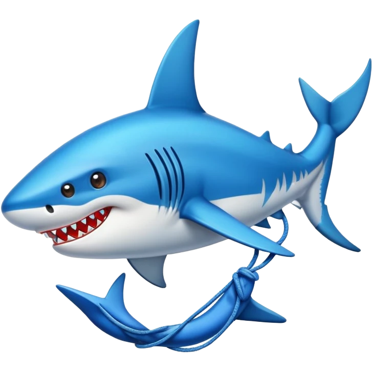 Tiburón con zapatos emoji