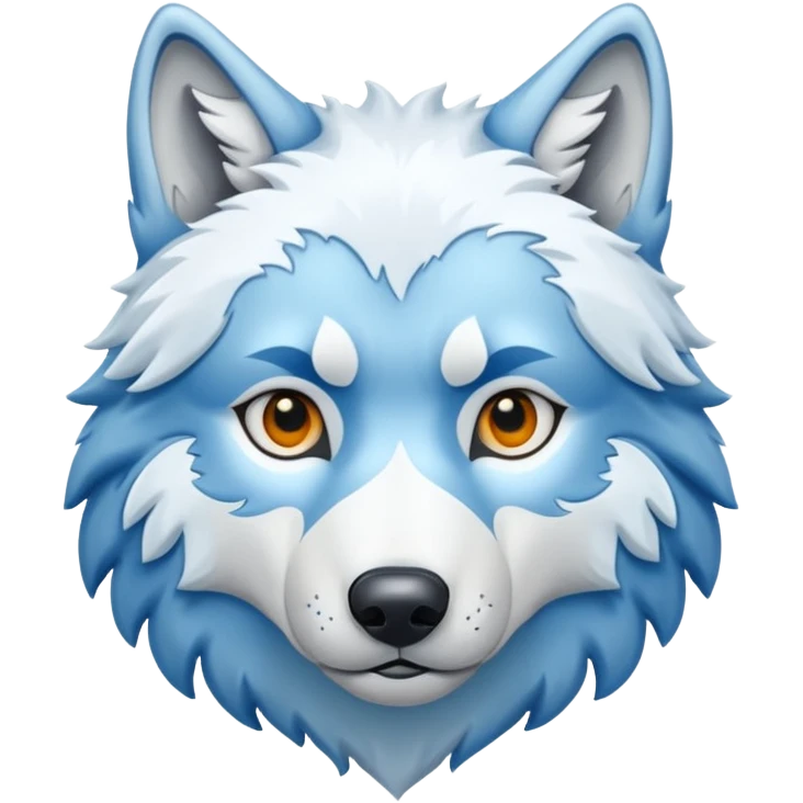 un lobo helado emoji