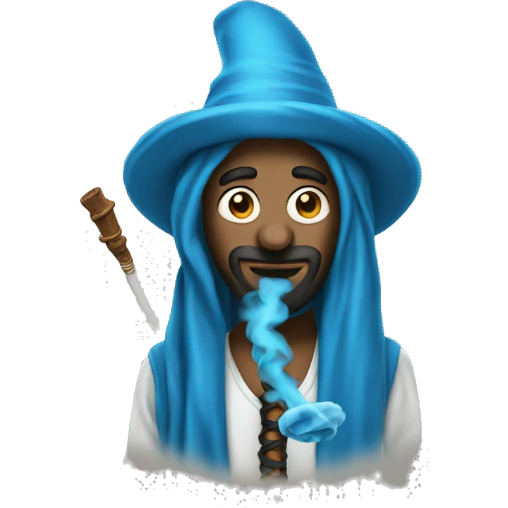 A blue hooka emoji