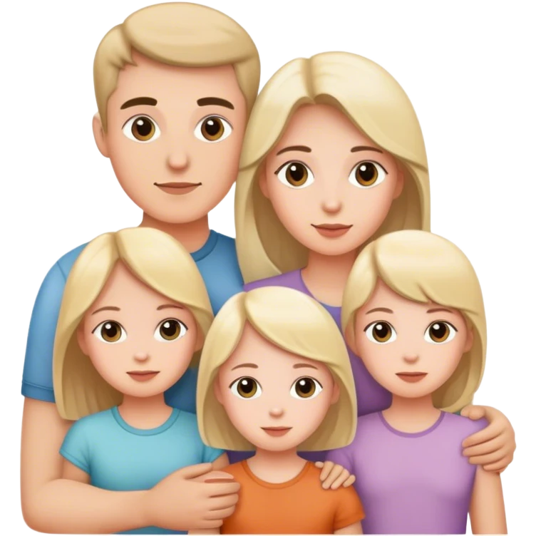 A family with two daughters and a son emoji