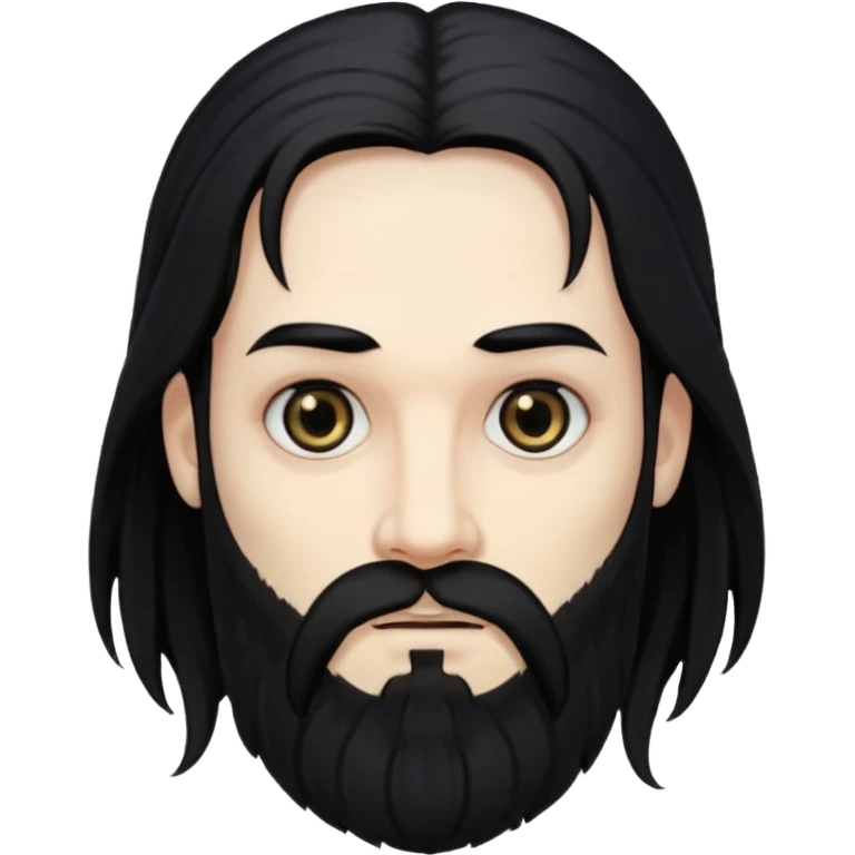 gothic man with long hair and  beard emoji