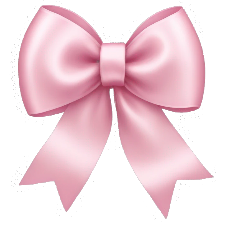 light pink ribbon bow emoji