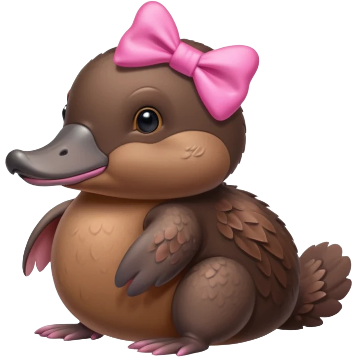 Platypus with a pink bow emoji
