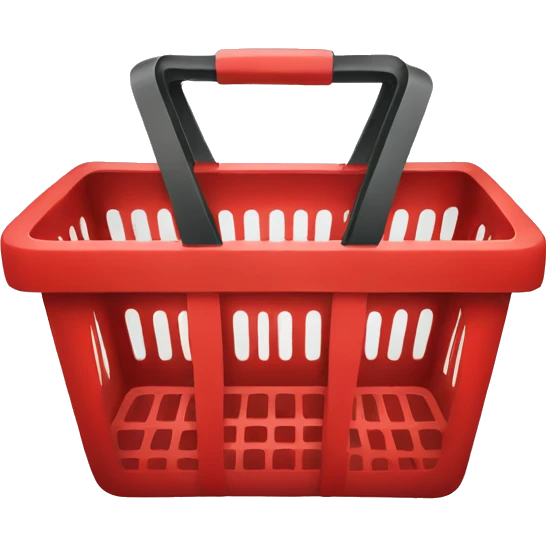 red shopping basket  emoji