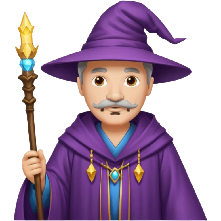 wizard with mustache emoji