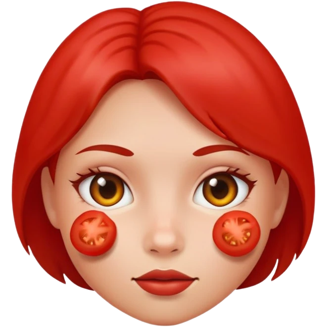 Make a girl that has a tomato as a face  emoji